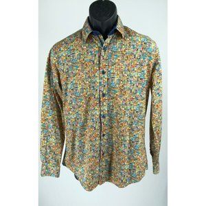 Envy Mens Colorful Button Down Shirt Size Small